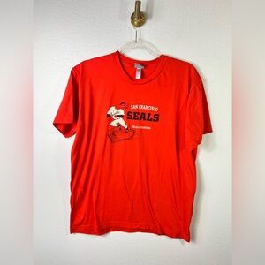 Ebbets Field Flannels UNISEX Orange San Francisco Seals Stadium Tee Size L
